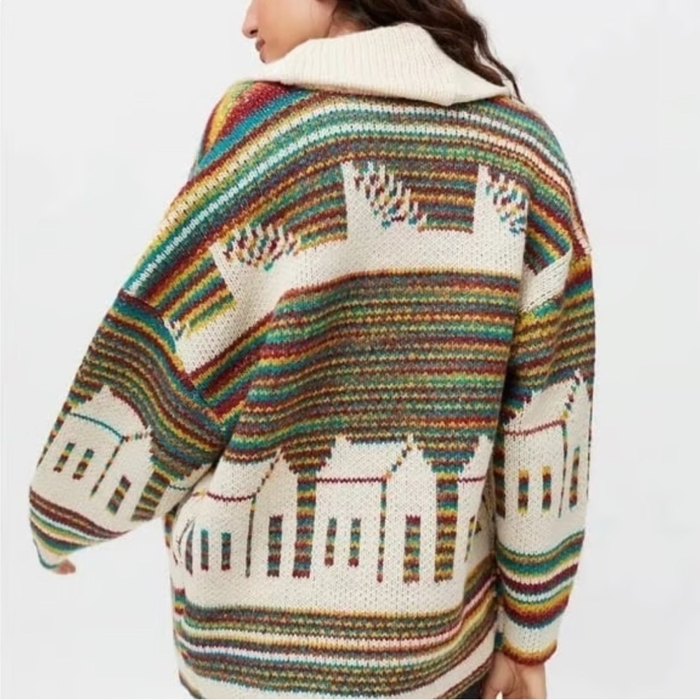 Urban Outfitters BDG Colorful Striped Cowl Neck Sweater